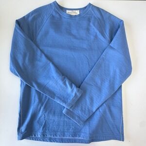 Tommy‎ Bahama Reversible Long Sleeve Jersey Shirt Mens Medium Blue Cotton Blend